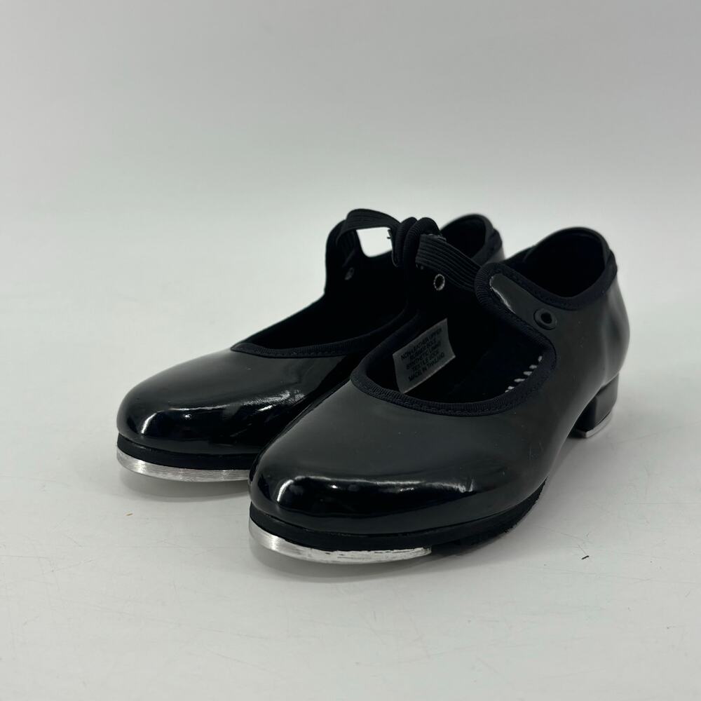 Bloch Tap Shoes Girls Size 9.5 Black Mary Jane Patent Faux Leather